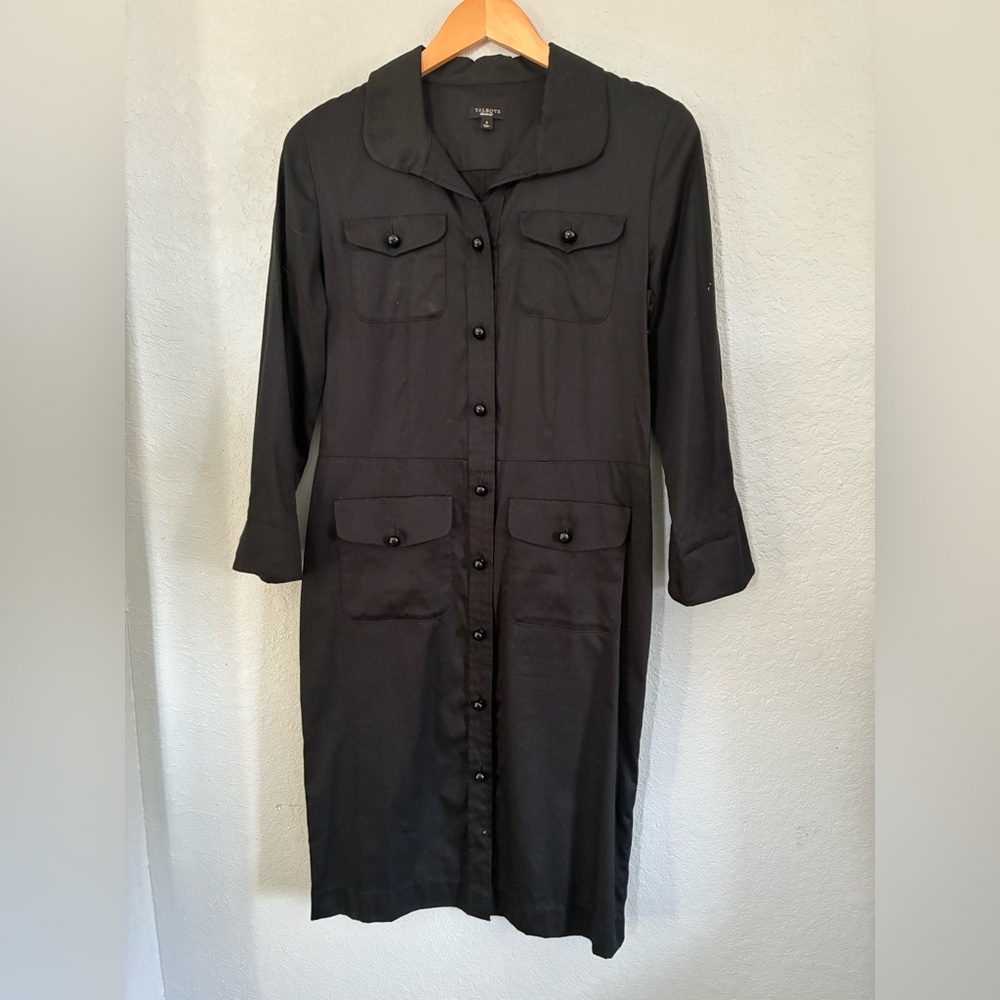 Talbots Classic Black Long Sleeve Dress